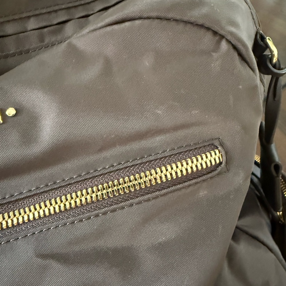 Tumi Dark Brown Backpack with Gold Accents - Picture 6 of 15